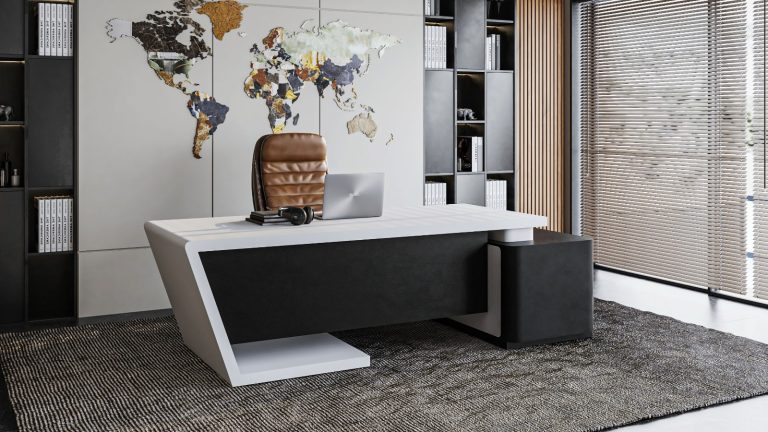 Unique Shaped Executve Desk