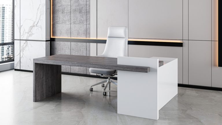 Minimal Executive Desk with Chair