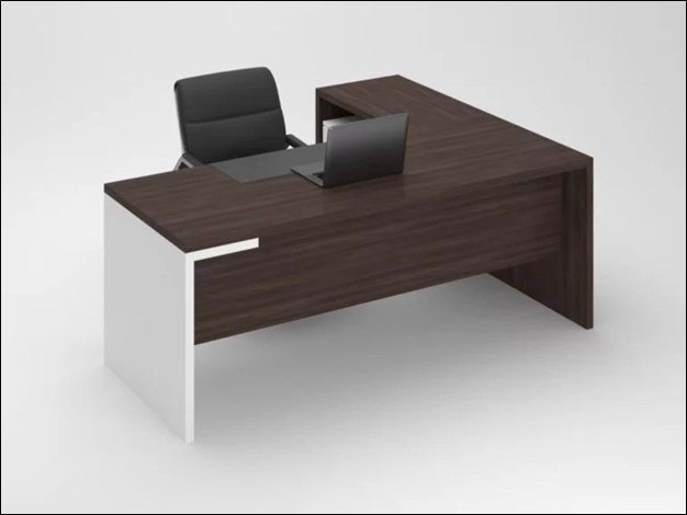 L-shape executive desk