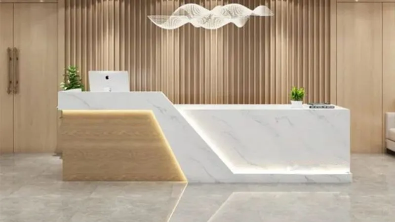 Reception Desk in White
