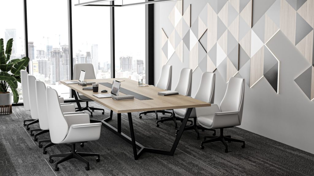 office furniture collections - Corporate conference desk for 10 persons.